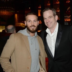 Exclusif - M. Pokora et Garou - Inauguration du restaurant et cabaret péruvien "Manko" de la star mondiale de la cuisine sud-américiane Gastón Acurio au 15 avenue Montaigne à Paris le 5 février 2016. ©Rachid Bellak/Bestimage