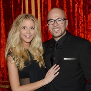 Exclusif - Pascal Obispo et sa femme Julie Hantson - Inauguration du restaurant et cabaret péruvien "Manko" de la star mondiale de la cuisine sud-américiane Gastón Acurio au 15 avenue Montaigne à Paris le 5 février 2016. ©Rachid Bellak/Bestimage