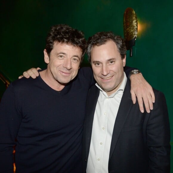 Exclusif - Patrick Bruel et Benjamin Patou - Inauguration du restaurant et cabaret péruvien "Manko" de la star mondiale de la cuisine sud-américiane Gastón Acurio au 15 avenue Montaigne à Paris le 5 février 2016. ©Rachid Bellak/Bestimage