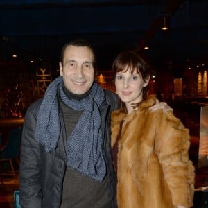 Exclusif - Zinedine Soualem et Elodie Navarre - Inauguration du restaurant et cabaret péruvien "Manko" de la star mondiale de la cuisine sud-américiane Gastón Acurio au 15 avenue Montaigne à Paris le 5 février 2016. ©Rachid Bellak/Bestimage