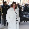 Carine Roitfeld arrive au Madison Square Garden pour la présentation de la collection Season 3 de Kanye West. New York, le 11 février 2016.