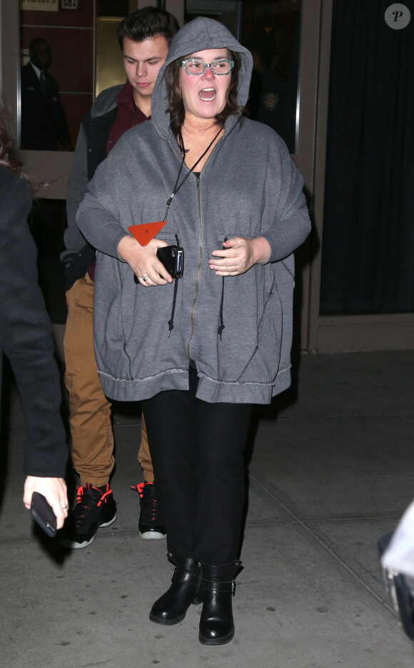 Rosie O'Donnell arrive au Madison Square Garden pour la présentation de la collection Season 3 de Kanye West. New York, le 11 février 2016.