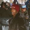 A$AP Rocky arrive au Madison Square Garden pour la présentation de la collection Season 3 de Kanye West. New York, le 11 février 2016.