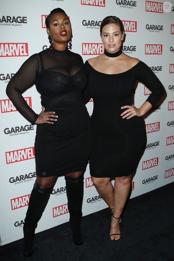 Victoria Lee et Ashley Graham assistent à la soirée de publication du No. 10 de Garage Magazine à New York, le 11 février 2016.