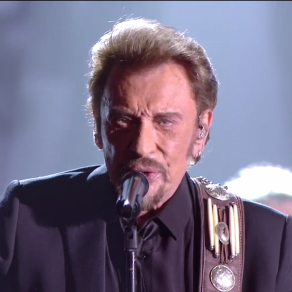 Johnny Hallyday - Victoires de la musique au Zénith de Paris, le 12 février 2016.