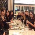 Iris Mittenaere entourée des ex-Miss France et de Sylvie Tellier, le 8 janvier 2016 à Paris.