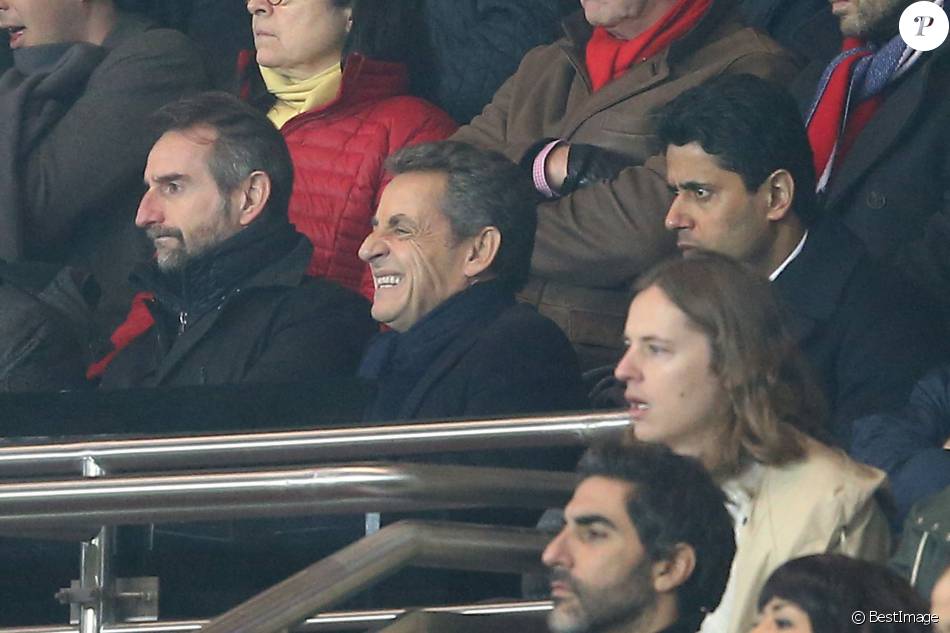 Nicolas Sarkzoy Son Fils Pierre Sarkozy Et Nasser Al Khelaifi People Au Match De Football Psg Lille Au Parc Des Princes Le 13 Fevrier 2016 C Cyril Moreau Purepeople