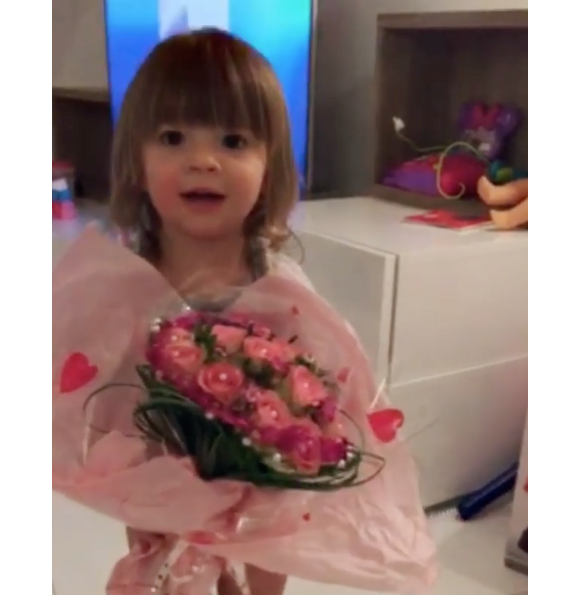 Mélia, la fille de Karim Benzema le 14 février 2016.