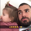 Karim Benzema et sa fille Mélia (2 ans) - février 2016