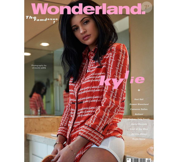 Kylie Jenner fait la couverture du magazine Wonderland au mois de février 2016.