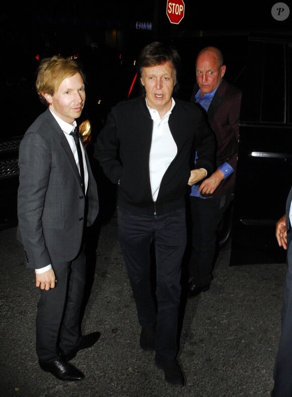 Paul McCartney, le musicien Beck et Woody Harrelson arrivent à la soirée Hyde à Los Angeles le 15 février 2016. © CPA / Bestimage