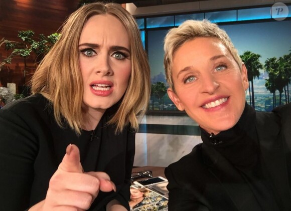 Adele et Ellen DeGeneres, le 16 février 2016
