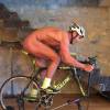 Mario Cipollini, nu sur son home trainer - Photo publiée le 17 février 2016