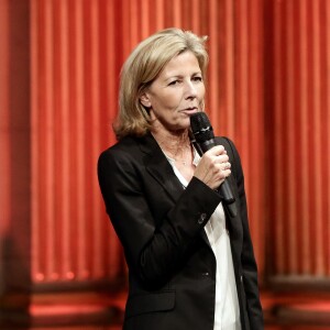 Claire Chazal - Hommage à Yitzhak Rabin, Premier ministre israélien, Prix Nobel de la Paix après la signature des accords d'Oslo, assassiné il y a vingt ans par un militant d'extrême droite, à l'Hôtel de Ville de Paris, France. Le 25 janvier 2016. © Stéphane Lemouton/BestImage