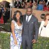 Idris Elba et sa fille Isan - Célébrités lors des 22e "Annual Screen Actors Guild Awards" à Los Angeles. Le 30 janvier 2016