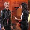 Exclusif - Lambert Wilson et La Grande Sophie, lors de l'enregistrement de l'émission Du côté de chez Dave à Paris, diffusée le 21 février 2016 sur France 3 (tournage réalisé le 15 février 2016).