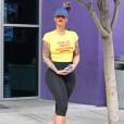 Exclusif - Amber Rose quitte la salle de gym à Los Angeles le 27 janvier 2016.
