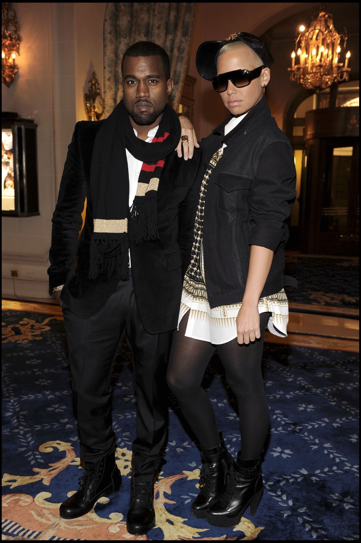 Photo Kanye West et Amber Rose à la soirée après le défilé Givenchy à