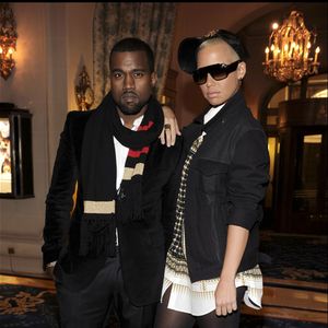 Kanye West et Amber Rose à la soirée après le défilé Givenchy à Paris, le 26 janvier 2010