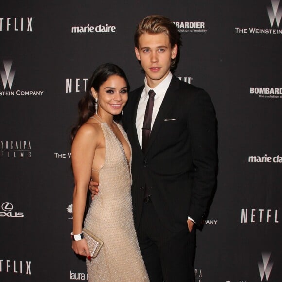 Vanessa Hudgens et son petit-ami Austin Butler à l'After-Party des Golden Globe a l'hotel Beverly Hilton a Beverly Hills, le 12 janvier 2014.