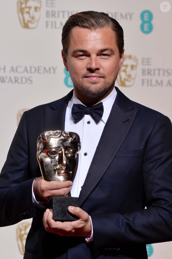 Leonardo DiCaprio lors de la 69e cérémonie des British Academy Film Awards (BAFTA) à Londres, le 14 février 2016.