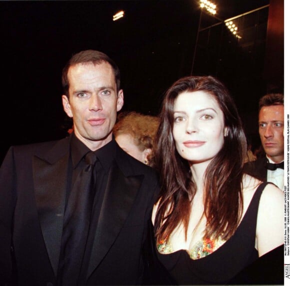 Christian Vadim et Chiara Mastroianni au Festival de Cannes pour la montée des marches du film Le Temps retrouvé en 1999
