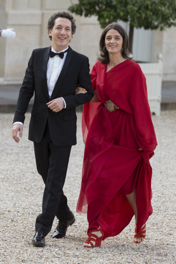 Guillaume Gallienne et sa femme Amandine - Dîner d'état en l’honneur de la reine d'Angleterre donné par le président français au palais de l’Elysée à Paris, le 6 juin 2014