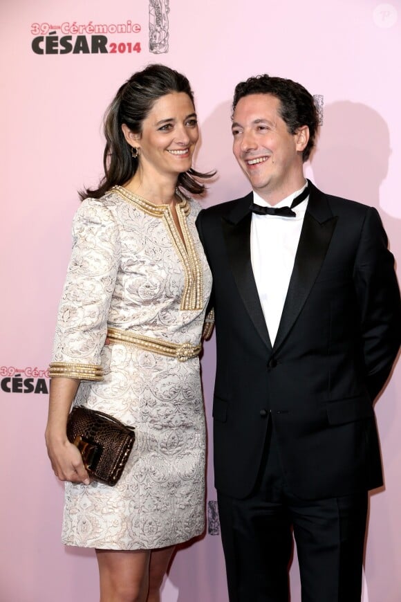 Guillaume Gallienne et sa femme Amandine - 39e cérémonie des Cesar au théâtre du Châtelet à Paris Le 28 février 2014