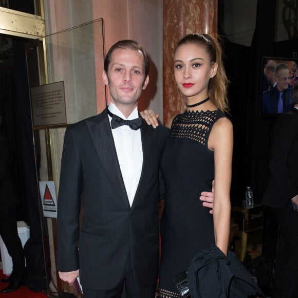 Nicolas Duvauchelle et sa compagne Anouchka Alsif - Photocall lors de la 41e cérémonie des César au théâtre du Châtelet à Paris, le 26 février 2016. © Borde-Jacovides/Bestimage