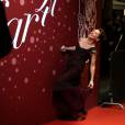 Emmanuelle Bercot, habillée d'une robe Vivienne Westwood Couture et parée de bijoux Lorenz Bäumer - Photocall lors de la 41ème cérémonie des Cesar au théâtre du Châtelet à Paris, le 26 février 2016. © Borde-Jacovides/Bestimage