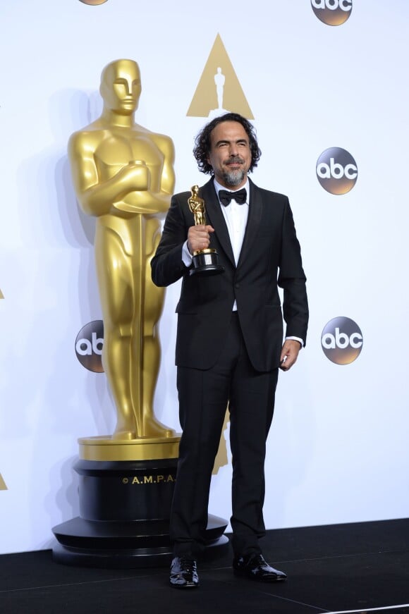Alejandro Gonzalez Inarritu (Oscar du meilleur réalisateur pour le film "The Revenant") - Press Room de la 88ème cérémonie des Oscars à Hollywood, le 28 février 2016.28/02/2016 - Los Angeles