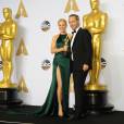 Rachel McAdams et Emmanuel Lubezki (Oscar de la meilleure photographie pour le film "The Revenant") - Press Room de la 88ème cérémonie des Oscars à Hollywood, le 28 février 2016.28/02/2016 - Hollywood