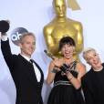 Lesley Vanderwalt, Elka Wardega et Damian Martin (Oscar du meilleur maquillage pour le film "Mad Max: Fury Road") - Press Room de la 88ème cérémonie des Oscars à Hollywood, le 28 février 2016.  Pressroom during the 88th Annual Academy Awards (Oscars), on February 28th 2016. (Hollywood, CA, USA)28/02/2016 - Hollywood