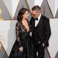 Tom Hardy et sa femme Charlotte Riley - 88e cérémonie des Oscars au Dolby Theatre à Hollywood. Le 28 février 2016