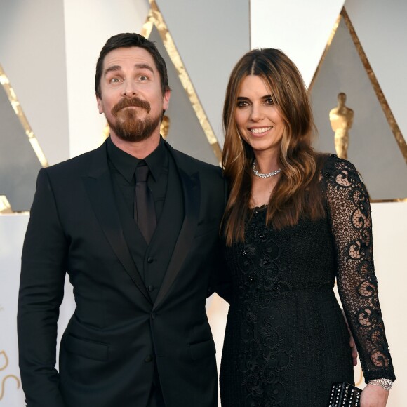 Christian Bale et sa femme Sandra Blazic - 88e cérémonie des Oscars au Dolby Theatre à Hollywood. Le 28 février 2016