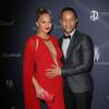 Chrissy Teigen et John Legend assistent au dîner pré-Oscars organisé par The Weinstein Company à l'hôtel Montage Beverly Hills. Los Angeles, le 27 février 2016.