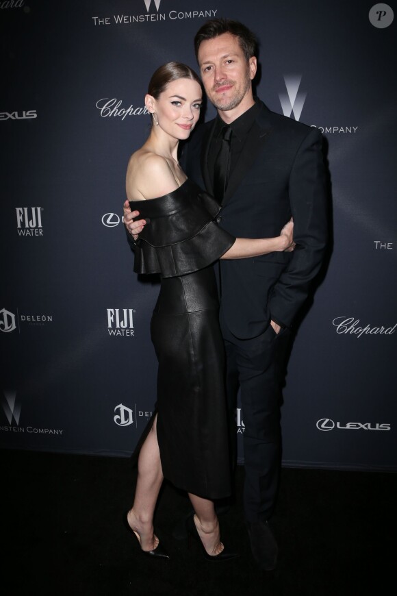 Jaime King et Kyle Newman assistent au dîner pré-Oscars organisé par The Weinstein Company à l'hôtel Montage Beverly Hills. Los Angeles, le 27 février 2016.