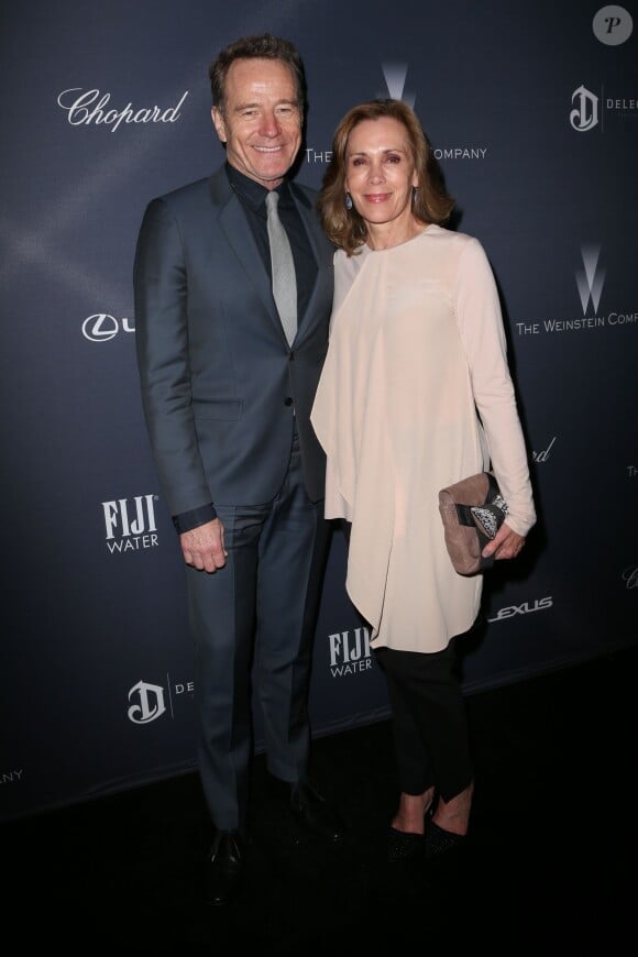 Bryan Cranston et Robin Dearden assistent au dîner pré-Oscars organisé par The Weinstein Company à l'hôtel Montage Beverly Hills. Los Angeles, le 27 février 2016.