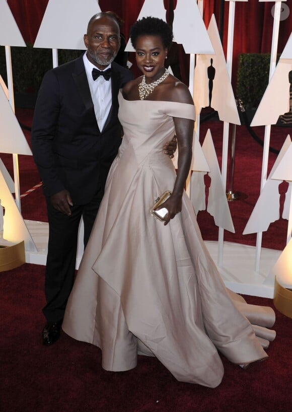 Viola Davis et son mari Julius Tennon - 87ème cérémonie des Oscars à Hollywood, le 22 février 2015