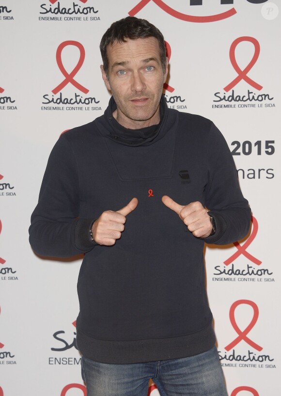 Marc-Emmanuel Dufour, à la soirée de lancement du Sidaction 2015, à Paris, le 2 mars 2015.