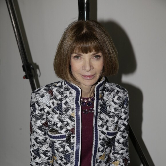 Anna Wintour - Défilé Paco Rabanne (collection prêt-à-porter automne-hiver 2016-2017) au Musée d'art moderne. Paris, le 3 mars 2016.