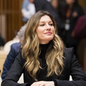 Gisele Bündchen ambassadrice de bonne volonté pour la journée du Fonds mondial pour la nature 2016 à l'ONU à New York le 2 mars 2016