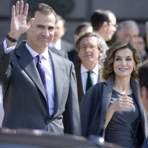 La reine Letizia et le roi Felipe VI d'Espagne inauguraient le 4 mars 2016 l'exposition "Miguel de Cervantes : de la vie au mythe" à la Bibliothèque nationale d'Espagne à Madrid.