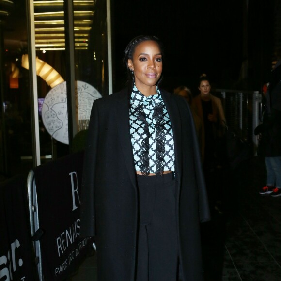 Kelly Rowland arrive à la Salle Wagram pour assister au défilé Emmanuel Ungaro. Paris, le 4 mars 2016. © CVS/Veeren/Bestimage