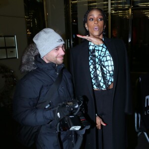 Kelly Rowland arrive à la Salle Wagram pour assister au défilé Emmanuel Ungaro. Paris, le 4 mars 2016. © CVS/Veeren/Bestimage