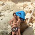 Flavia Pennetta et Fabio Fognini en vacances à Ibiza le 9 juin 2014. Le couple célébrera son mariage dans les Pouilles le 11 juin 2016.