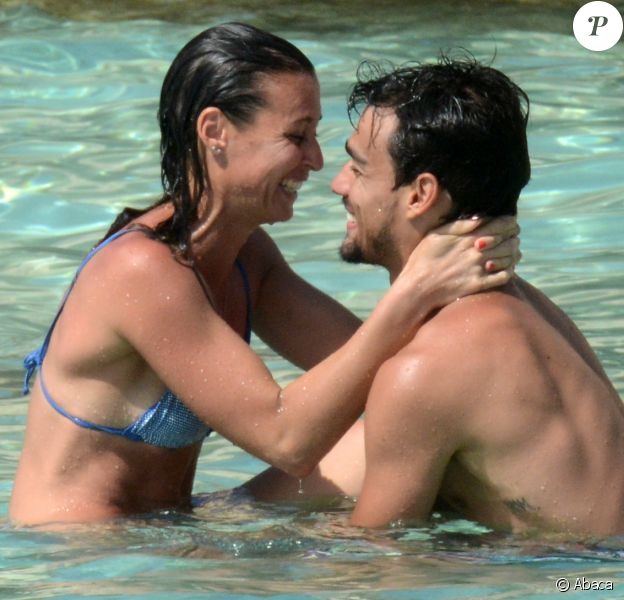 Flavia Pennetta et Fabio Fognini en vacances à Ibiza le 9 juin 2014. Le couple célébrera son mariage dans les Pouilles le 11 juin 2016.