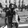 Flavia Pennetta et Fabio Fognini, qui vont se marier le 11 juin 2016 à Ostuni dans la province de Brindisi, lors d'une escapade à Milan début 2016, photo Instagram.