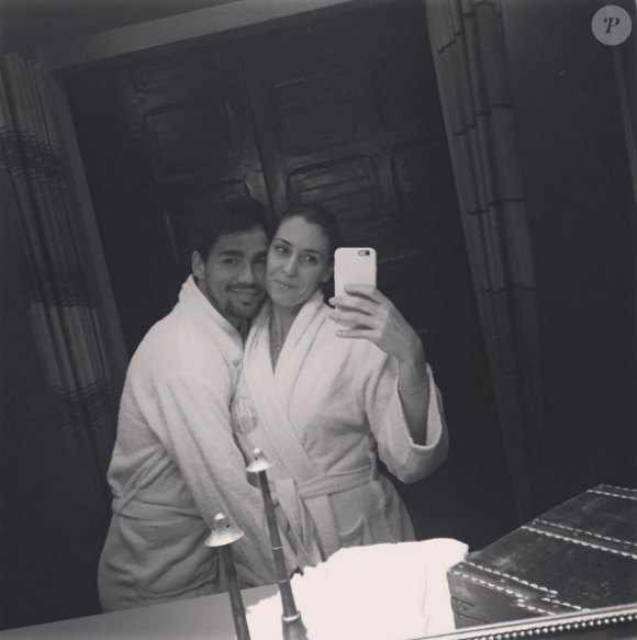Flavia Pennetta et Fabio Fognini, qui vont se marier le 11 juin 2016 à Ostuni dans la province de Brindisi, en janvier 2016, photo Instagram.