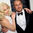 La chanteuse Lady Gaga et son compagnon Taylor Kinney  à la soirée "Vanity Fair Oscar Party" après la 88ème cérémonie des Oscars à Hollywood, le 28 février 2016.
